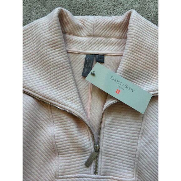 NWT sweaty Betty Radiant Half Zip Sweatshirt, neutral pink XS $130 - Picture 5 of 8